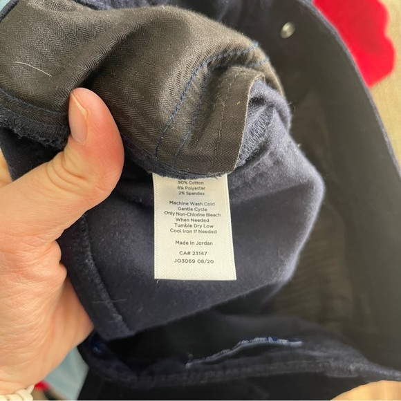 Talbots Pants Women's 4P Petite High Waist Straight Leg Blue Velveteen - Picture 7 of 9